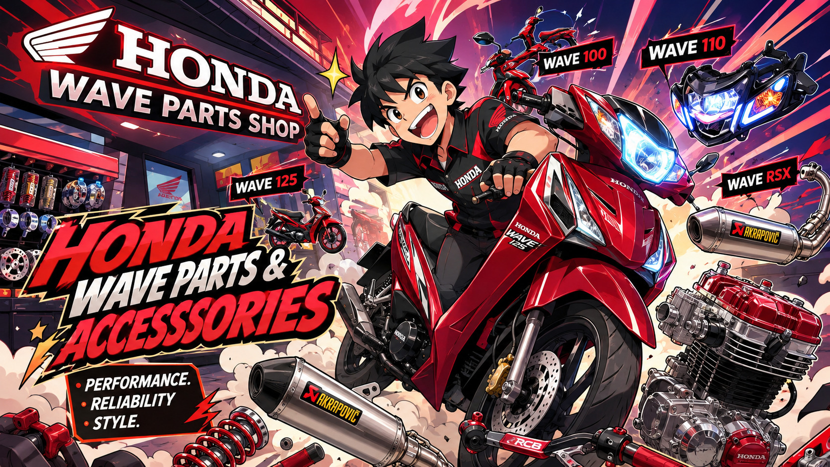 อะไหล่แต่ง Honda Wave ทุกรุ่น