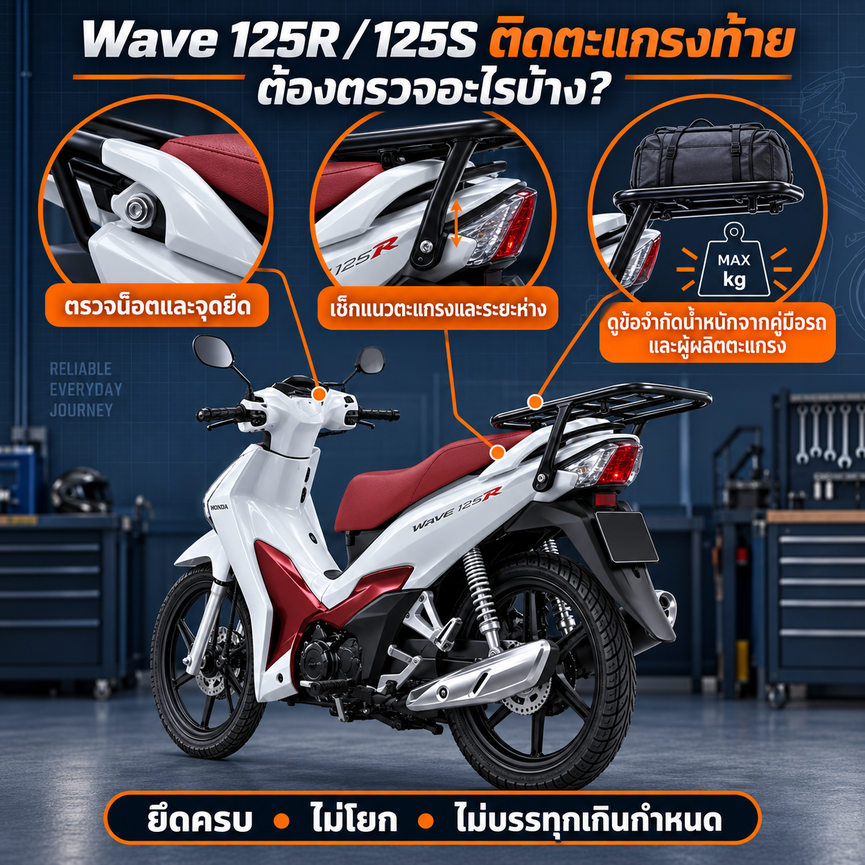 ตะแกรงท้าย Wave 125R / 125S