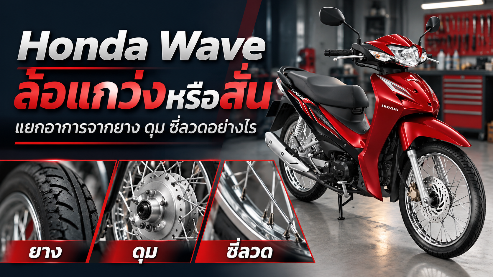 Honda Wave ล้อแกว่งหรือสั่น